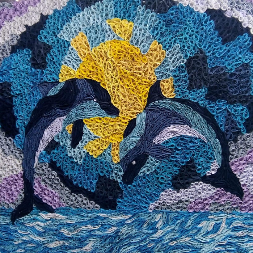 quilling δελφίνια